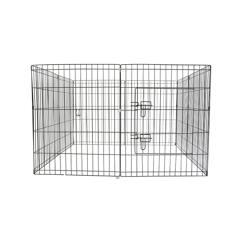 DH051-2 8 Panel Peti Lipat Playpen Hewan Peliharaan Logam