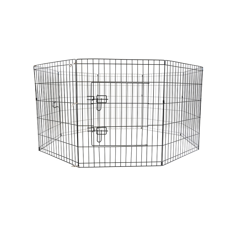 DH051-2 8 Panel Peti Lipat Playpen Hewan Peliharaan Logam