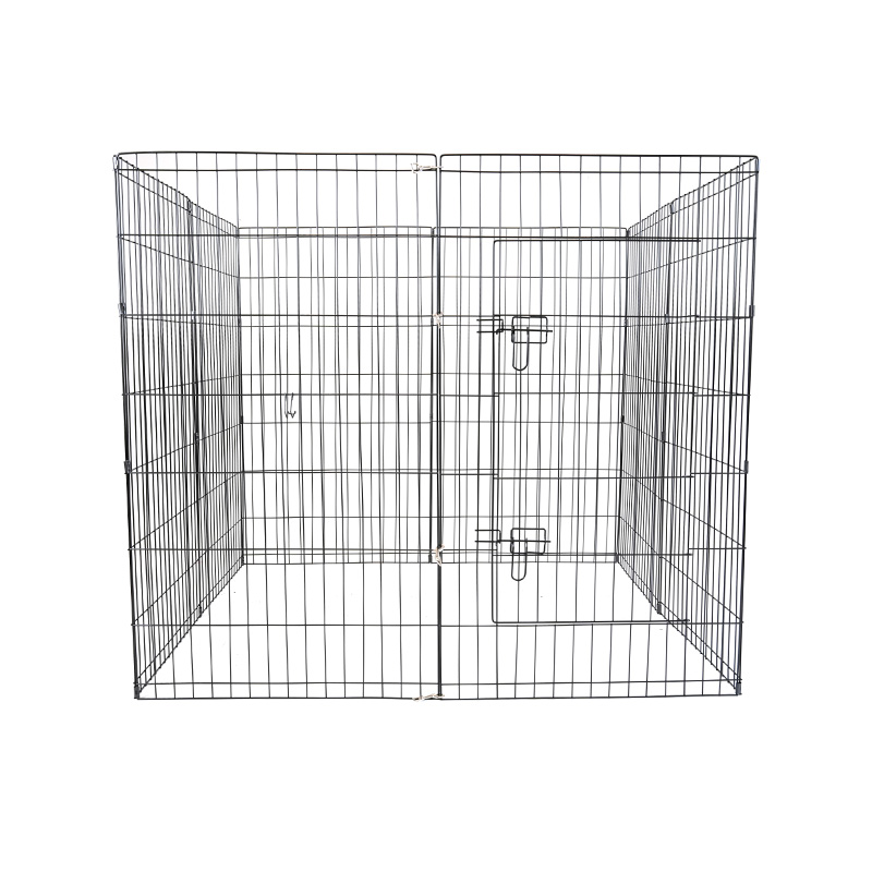 DH051-4 Pagar Kucing Playpen Hewan Peliharaan Logam 8 Panel yang Dapat Dilipat