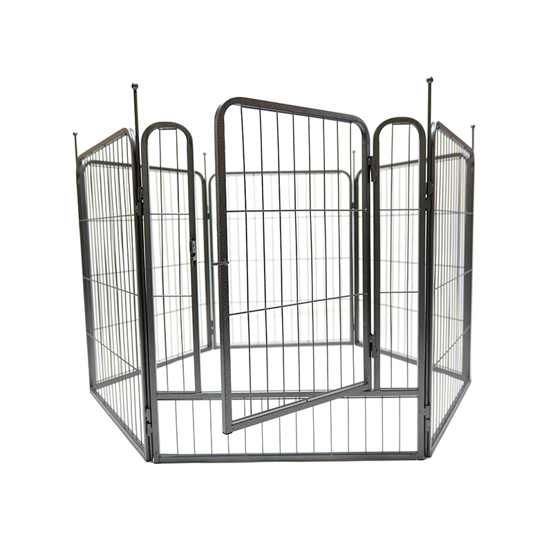 DH093-0 8 Panel Playpen Hewan Peliharaan Logam Luar Ruangan Tugas Berat