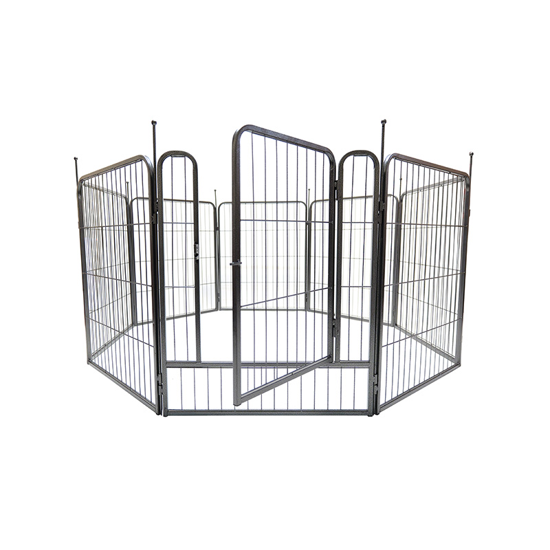 DH093-0 8 Panel Playpen Hewan Peliharaan Logam Luar Ruangan Tugas Berat