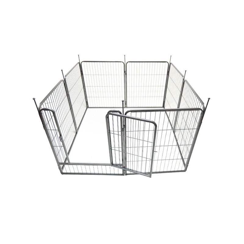 DH093-0 8 Panel Playpen Hewan Peliharaan Logam Luar Ruangan Tugas Berat