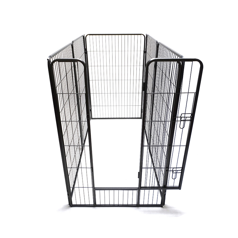 DH093-4 6 Panel Playpen Hewan Peliharaan Logam Tugas Berat Lipat Luar Ruangan Portabel