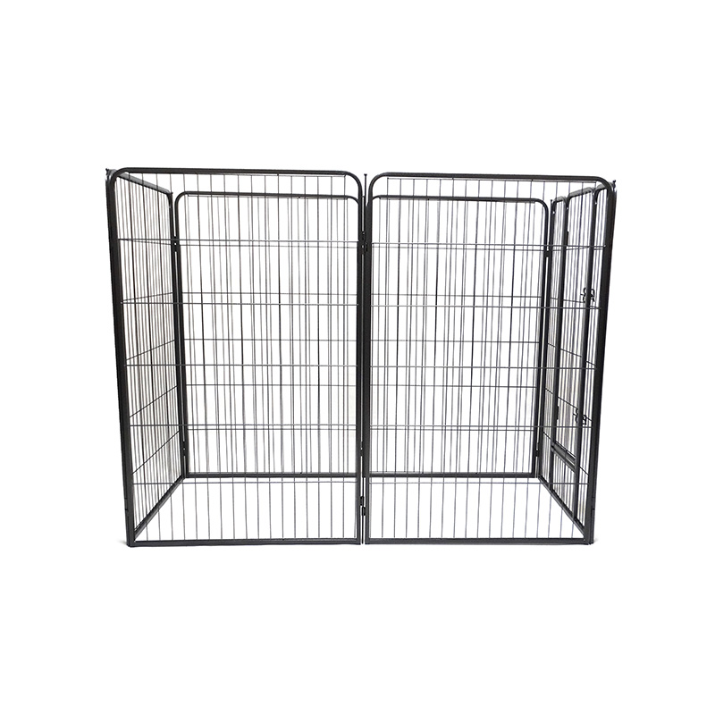 DH093-4 6 Panel Playpen Hewan Peliharaan Logam Tugas Berat Lipat Luar Ruangan Portabel