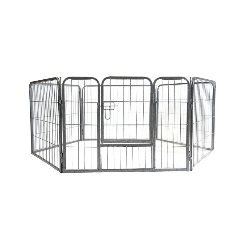 DH093-1 6 Panel Pagar Kawat Anjing Peliharaan Latihan Lipat Playpen Logam