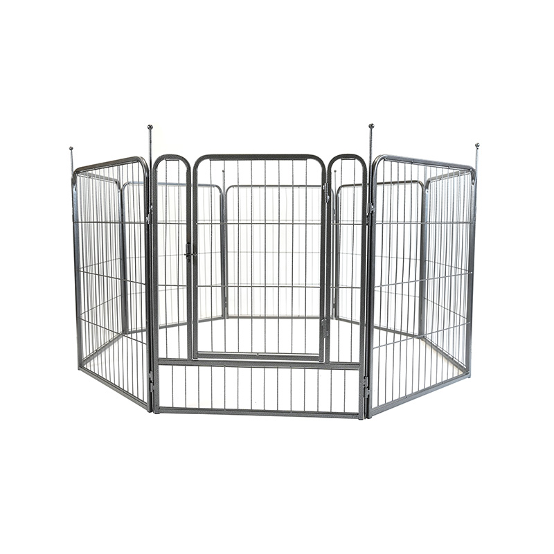 DH093-0 8 Panel Playpen Hewan Peliharaan Logam Luar Ruangan Tugas Berat